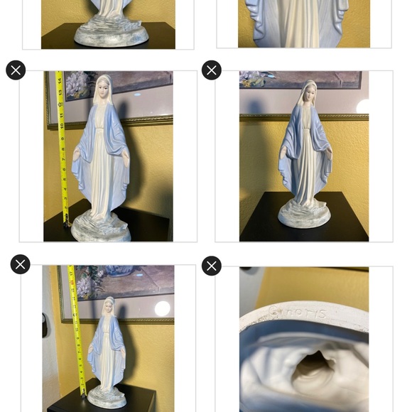 Virgin Mary statue outside Religious antique Mary garden decor Sign made italy - Picture 3 of 3